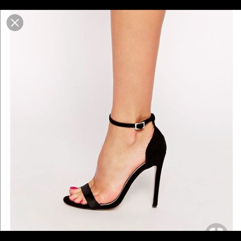 Steve Madden strappy heel landen black suede